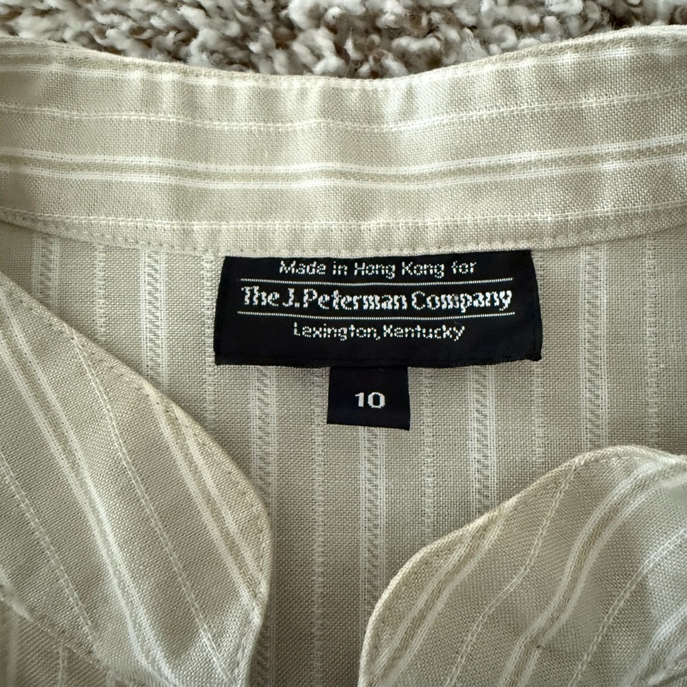 Vintage The J Peterman Company Button Up, tie back. - Picture 8 of 11